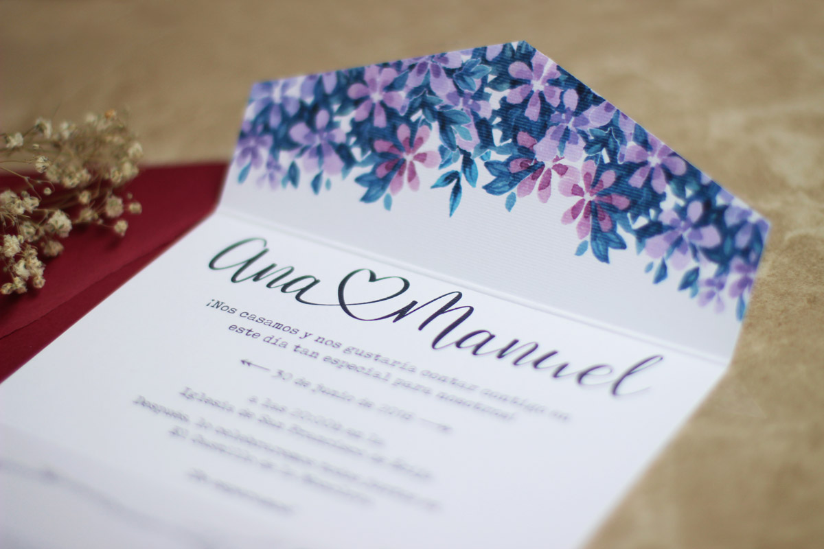 Diseño Editorial - Invitación de Boda Campestre