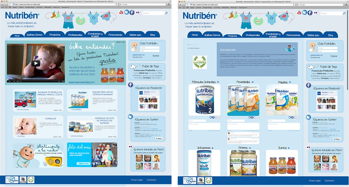 Diseño web - Nutribén 2.0